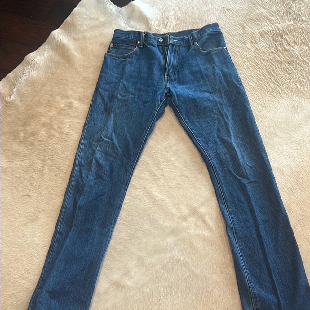 Levi's Blue Straight Jeans Classic Style - Picture 3 of 4